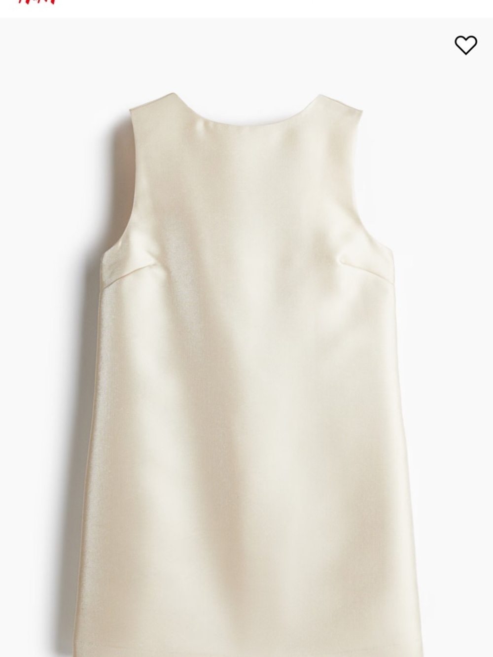 Divided Shimmering Cream Slip Dress